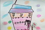小学生铅笔画作品-沁香的咖啡