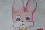 可爱小兔儿童画铅笔画图片