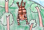 儿童画作品欣赏猛虎下山