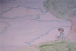 儿童画铅笔画图片-树阴下的少年