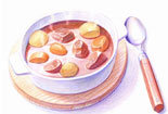 可爱彩色铅笔画-中国的饮食文化