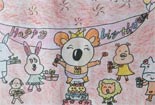 儿童画作品欣赏动物铅笔画-考拉的生日派对