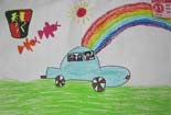 儿童画铅笔画图片-美丽的彩虹
