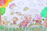 儿童画作品欣赏三只小熊的故事