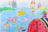 小学生绘画作品铅笔画神奇的海洋世界