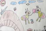儿童画作品欣赏动物铅笔画-勤劳的蚂蚁