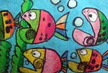 儿童画作品欣赏-精彩的海底奇观