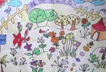 儿童画作品欣赏-走进植物园