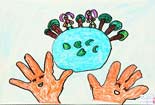 儿童画作品欣赏张开双手拥抱地球