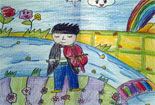 小小演奏家儿童画作品欣赏彩色铅笔画