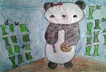 熊猫画家汇泽艺术儿童铅笔画图片