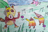 儿童画作品欣赏图片-松鼠和鼹鼠