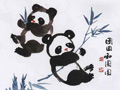 儿童水墨画胖熊猫