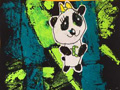 儿童版画作品欣赏:熊猫