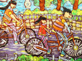 儿童版画作品欣赏:“自驾”游杭州