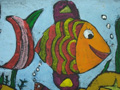 儿童版画作品欣赏:可爱的鱼儿