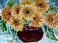 儿童版画作品欣赏:向日葵