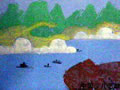 儿童版画作品欣赏:河流