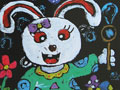 儿童版画作品欣赏:小白兔
