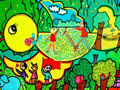 儿童科幻画图片大全:和谐的森林家园