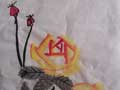 儿童国画作品欣赏:美丽的玫瑰花