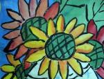 小学生绘画作品太阳花