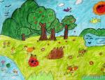 幼儿绘画作品欢乐森林