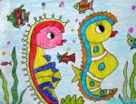 儿童画画图片可爱的海马