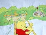 儿童卡通画维尼熊小熊