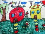 儿童画作品欣赏小房子