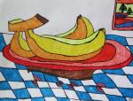 香蕉水彩画