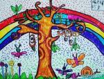 儿童绘画作品欣赏彩虹世界