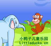 儿童故事视频大全:象和猴子