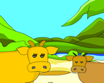 童话故事动画片小牛犊钻山洞