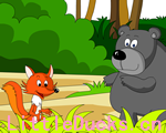 童话故事动画片狐狸和黑熊的故事