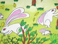 儿童绘画作品一群小白兔