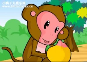 儿童童谣flash猴子吃掉小桃子