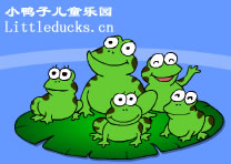英文童谣flash Five Funny Frogs 