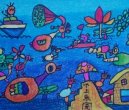 孙泽曦6岁作品油画棒作品水上乐园